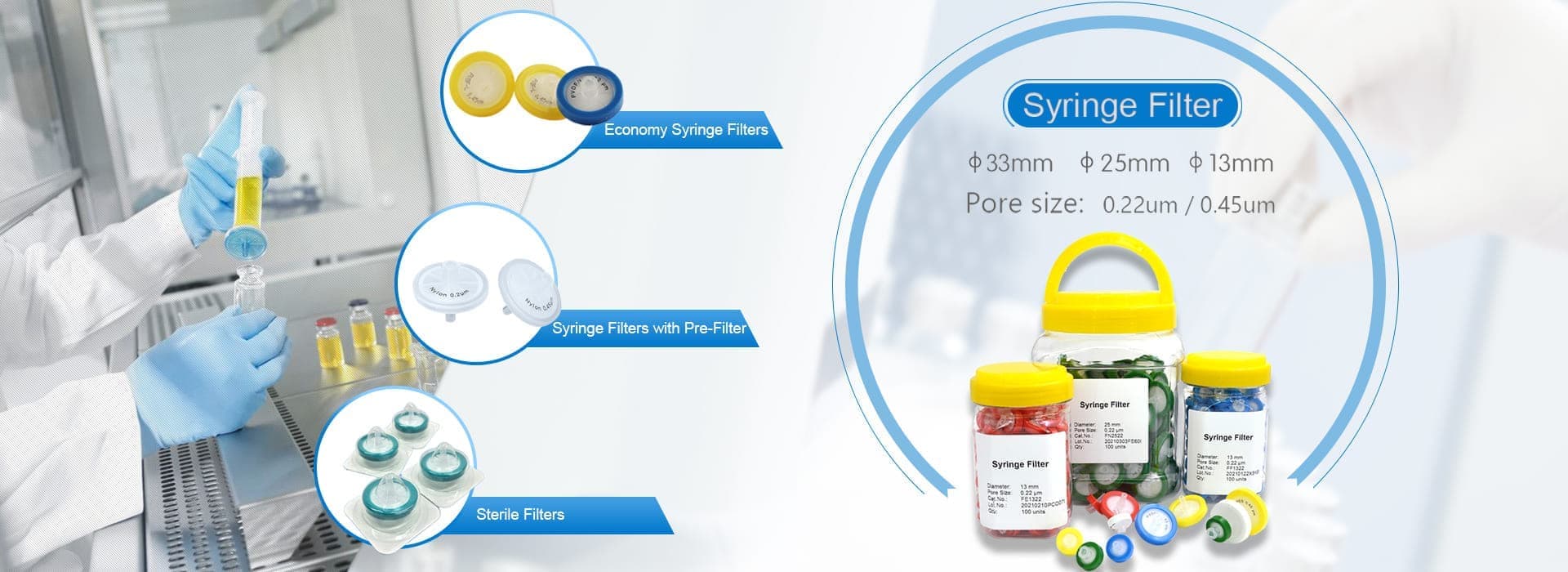 Nylon PES PVDF For hplc filter